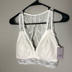 New! Auden White Lace Bralette